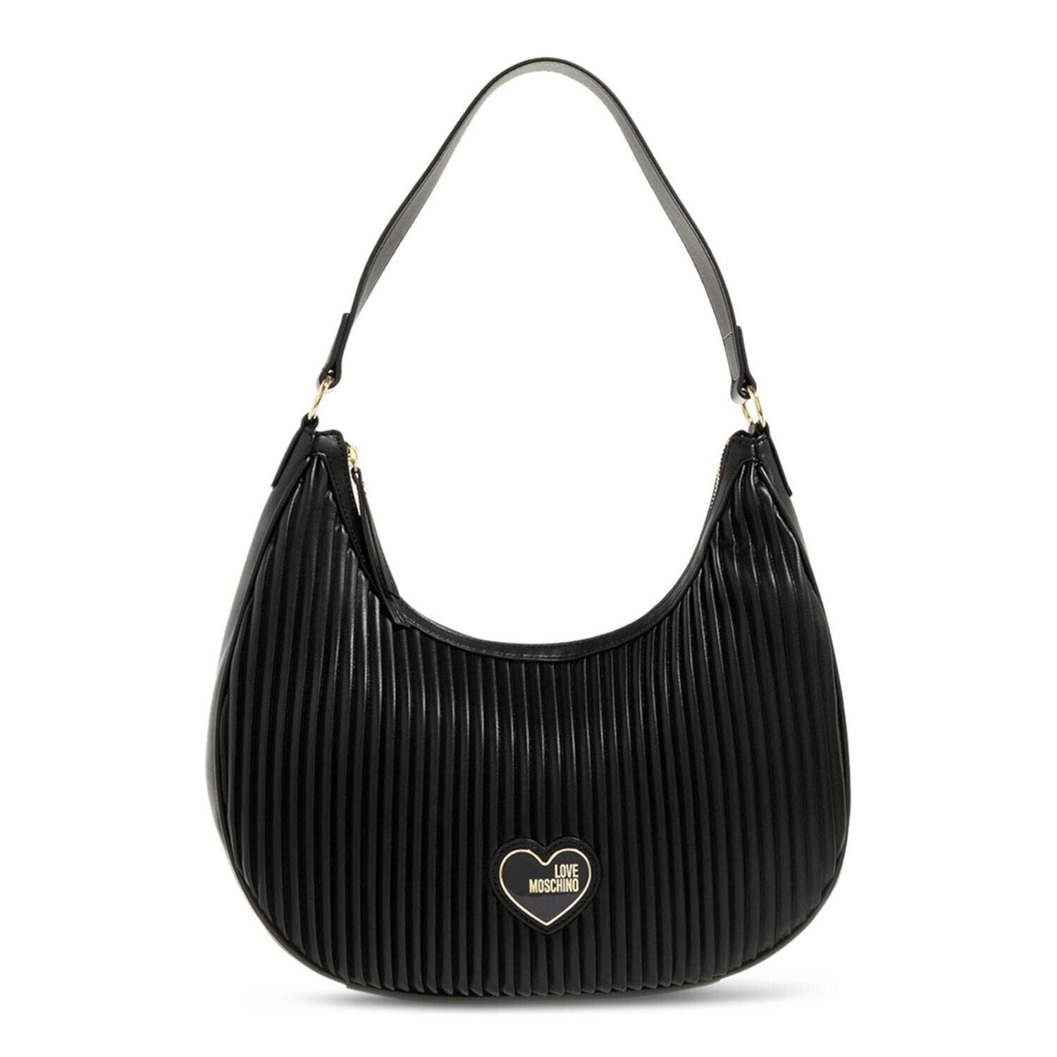Love Moschino Black Piped Shoulder Bag
