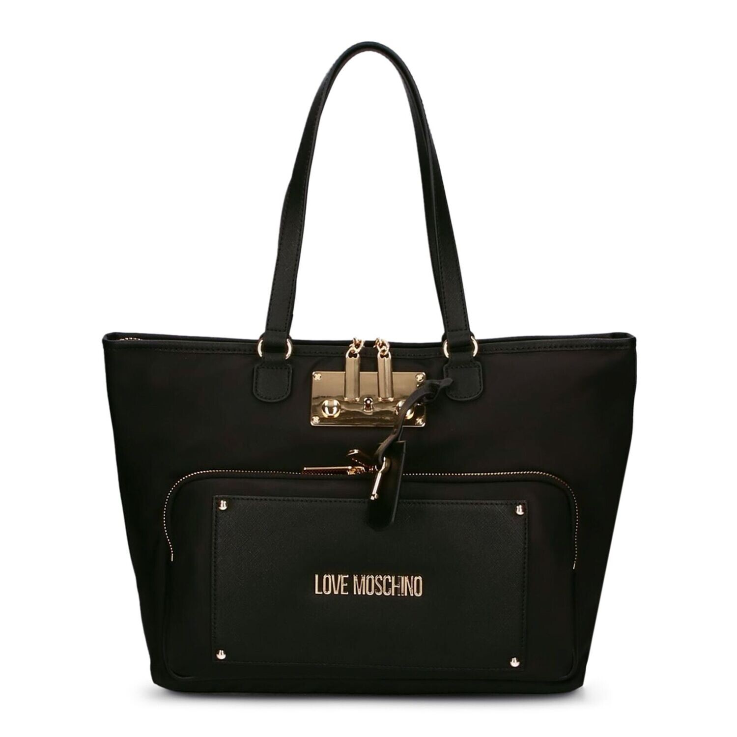 Love Moschino Black Synthetic Shopping Bag