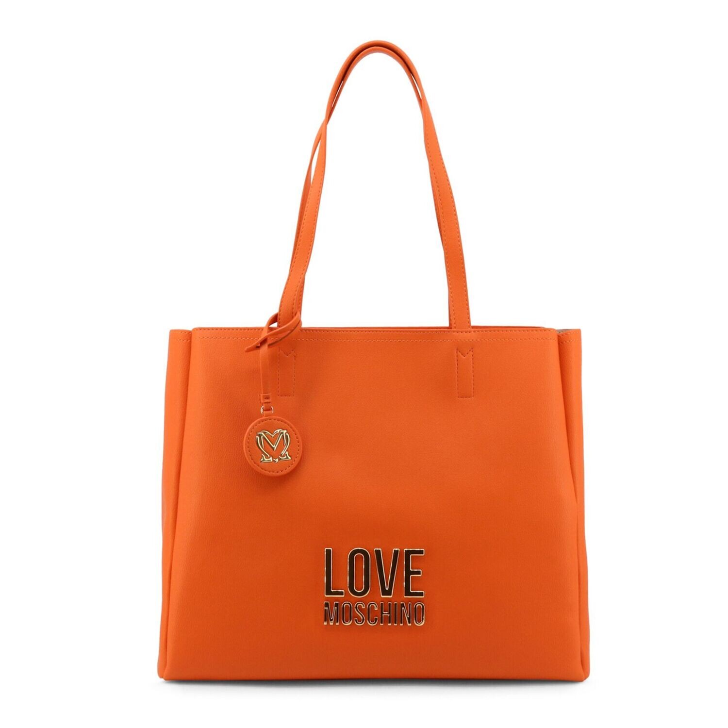 Love Moschino Logo Orange Shopping Bag