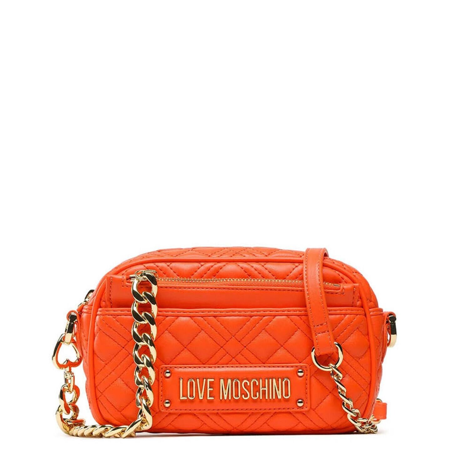 Love Moschino Patterned Orange Cross Body Bag