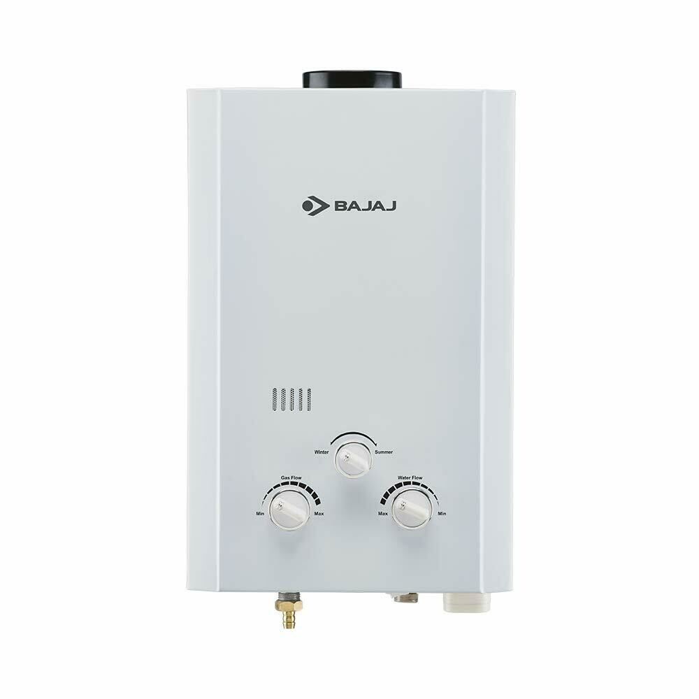 Bajaj Majesty Duetto Gas 6 LTR Vertical Water Heater (LPG), White