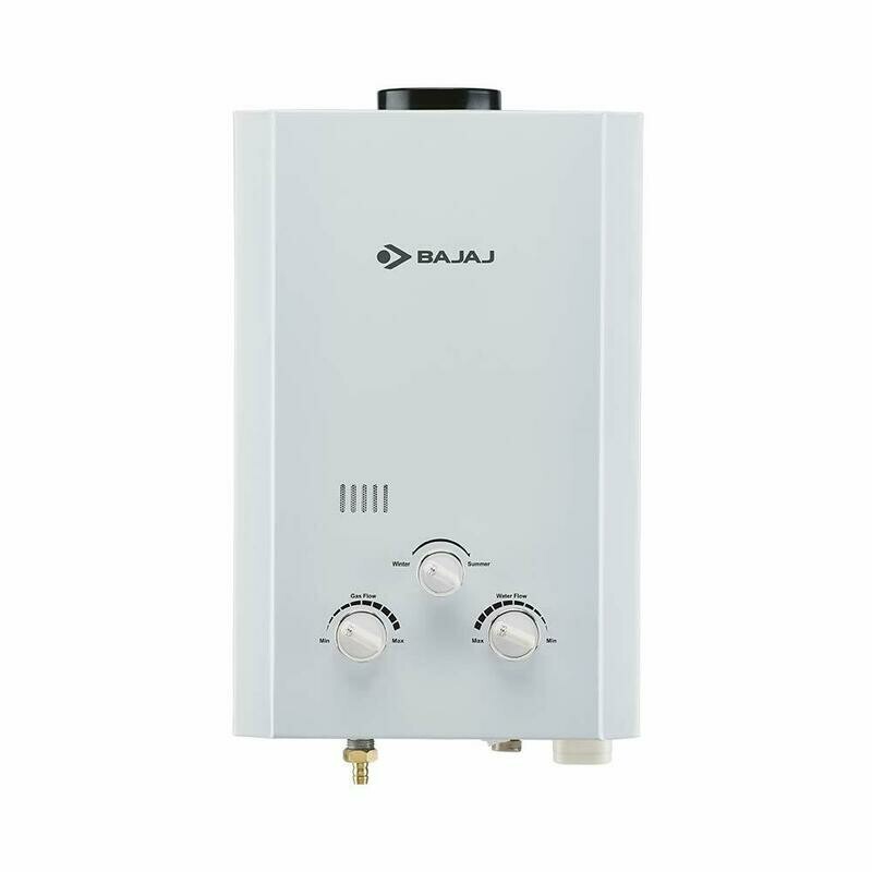 Bajaj Majesty Duetto Gas 6 LTR Vertical Water Heater (LPG), White