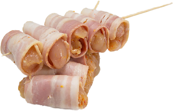 Souvlaki cu pui și bacon