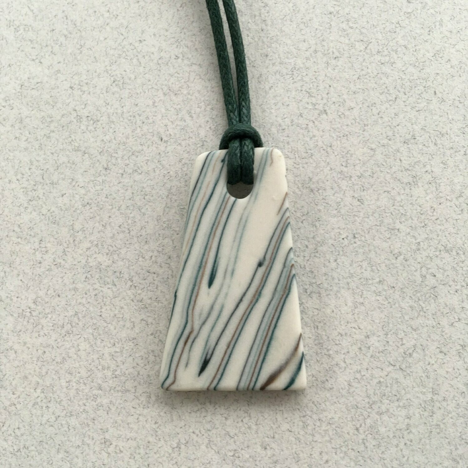 Blue green long pendant