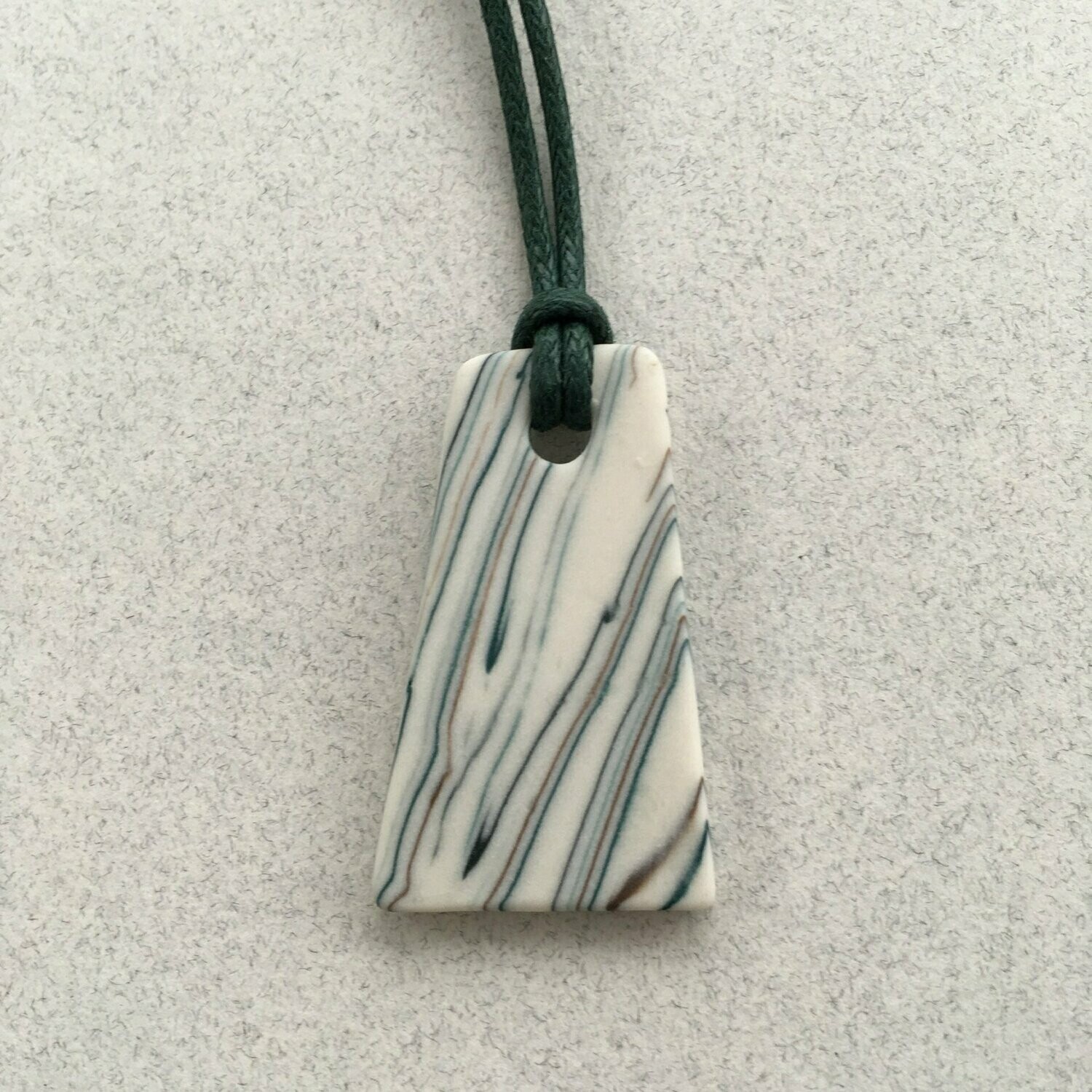 Blue green long pendant