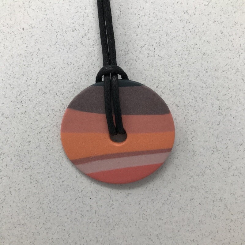 Ruthin reds intense disc pendant