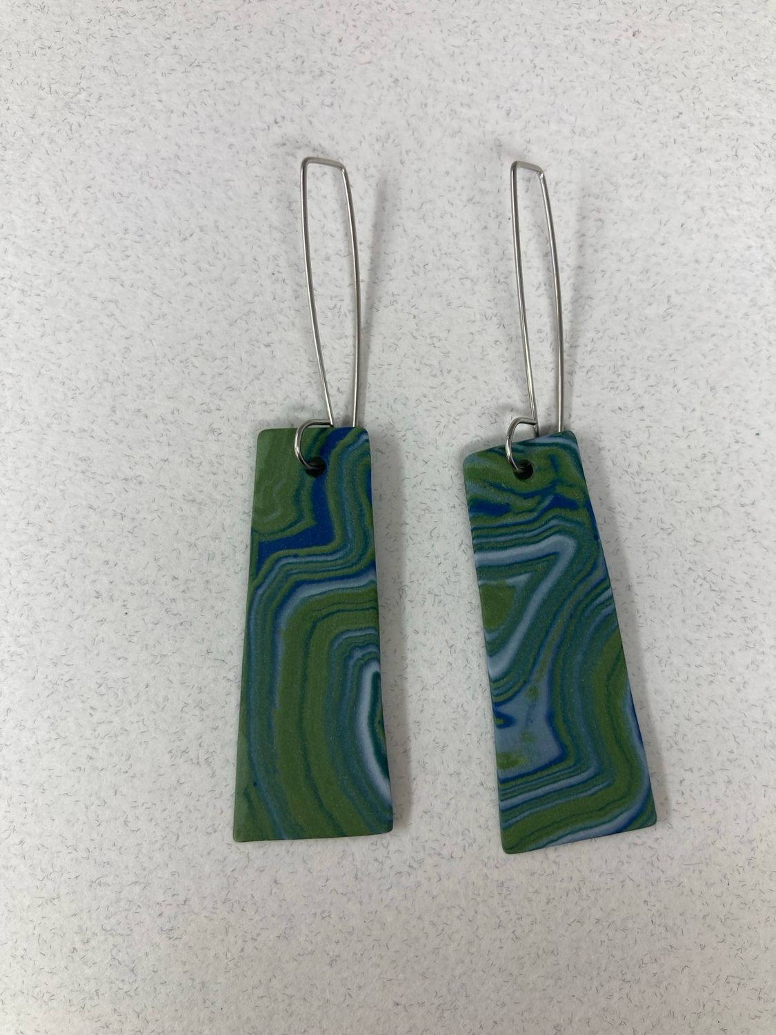 Deep water long earrings