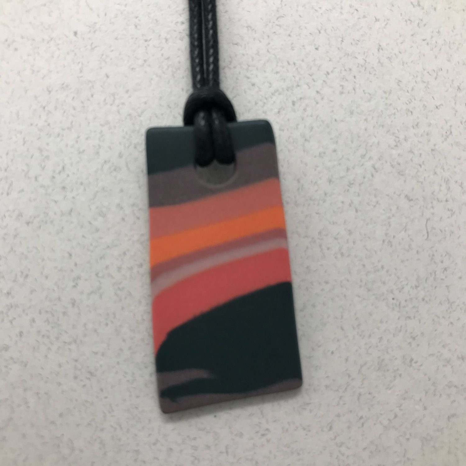 Ruthin reds intense long pendant