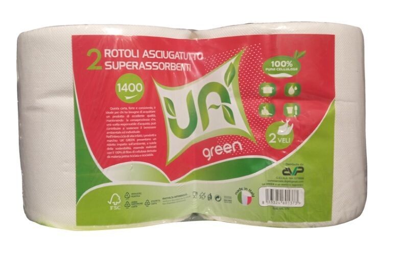 asciugatutto 2 velli 1400 strappo per rotolo