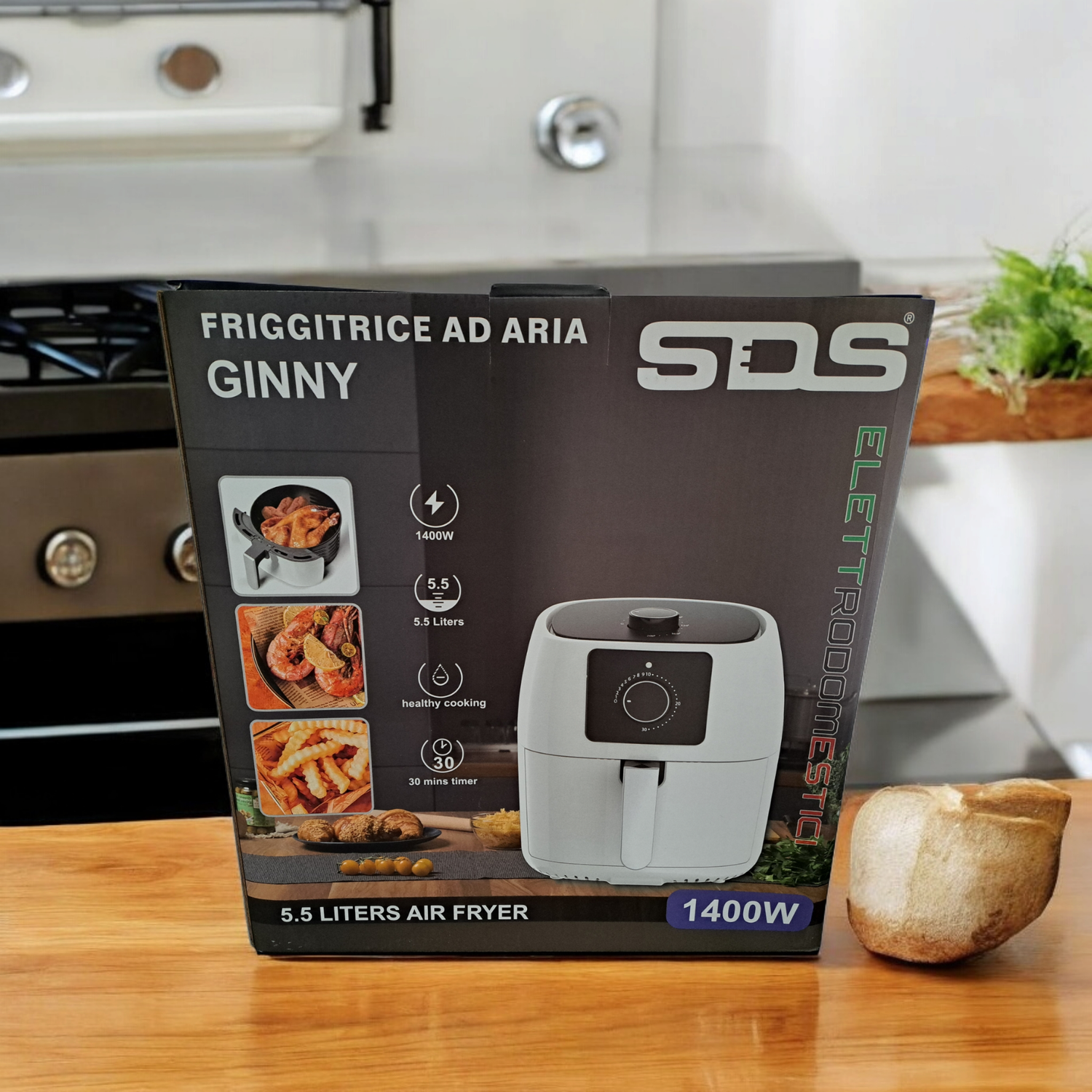 Friggitrice ad aria da 5,5 litri, 1400 W SDS
