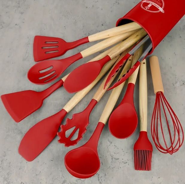 Set di 12 utensili da cucina in silicone