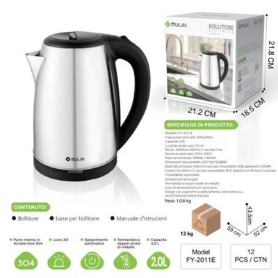 Bollitore elettrico 2 litri FY-2011E