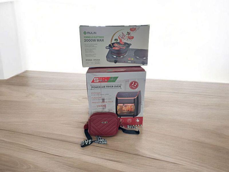 Friggitrice ad aria 12 litri, fornello 2000w