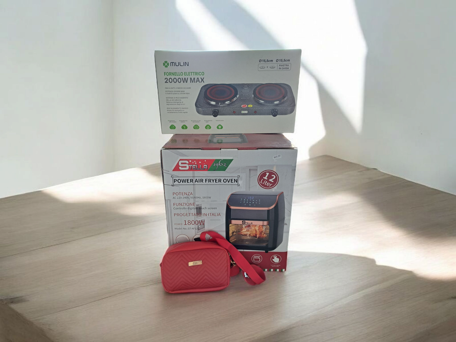 Friggitrice ad aria 12 litri, fornello 2000w