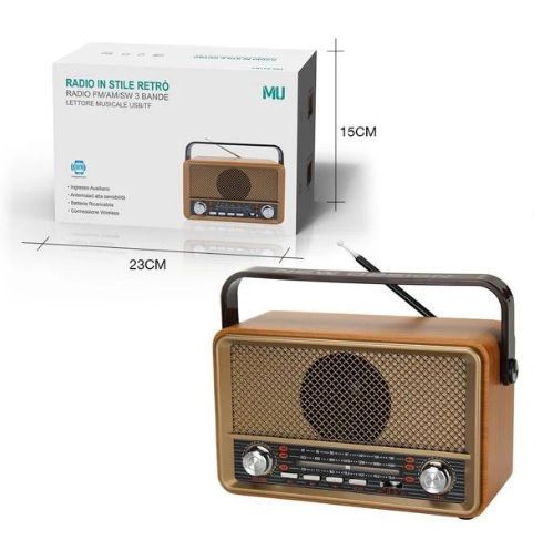 HR-511BT Radio in stile retrò lettore musicale USB/TF