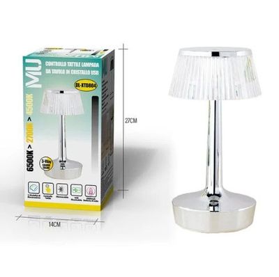 DL-XTD806 MU controllo tattile lampada da tavolo in cristallo usb