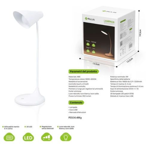 MU BL-1918 Lampada da tavolo a LED