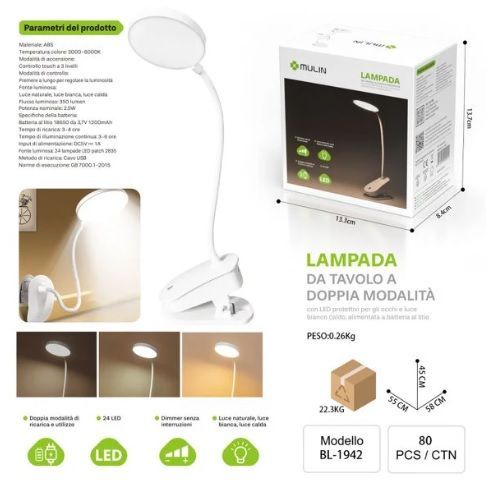 MU BL-1942 Lampada da tavolo a led