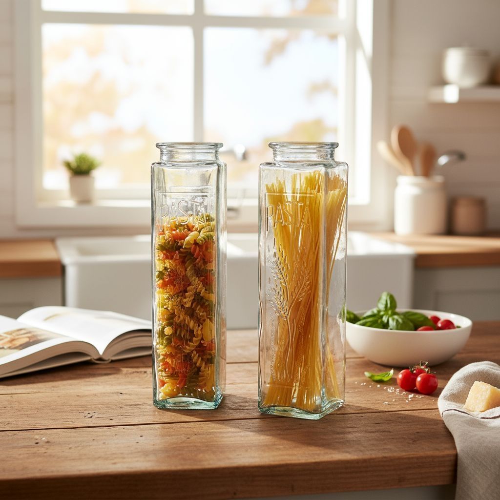 Contenitori in vetro per la pasta 2 pezzi