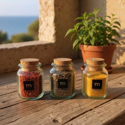 Barattolini con tappo 3 pezzi Barattolini con tappo 3 pezzi