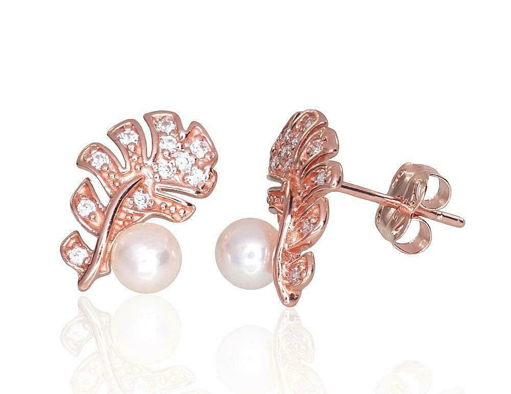 Auksiniai auskarai ADUN1201220(Au-R) su kultivuotais perlais