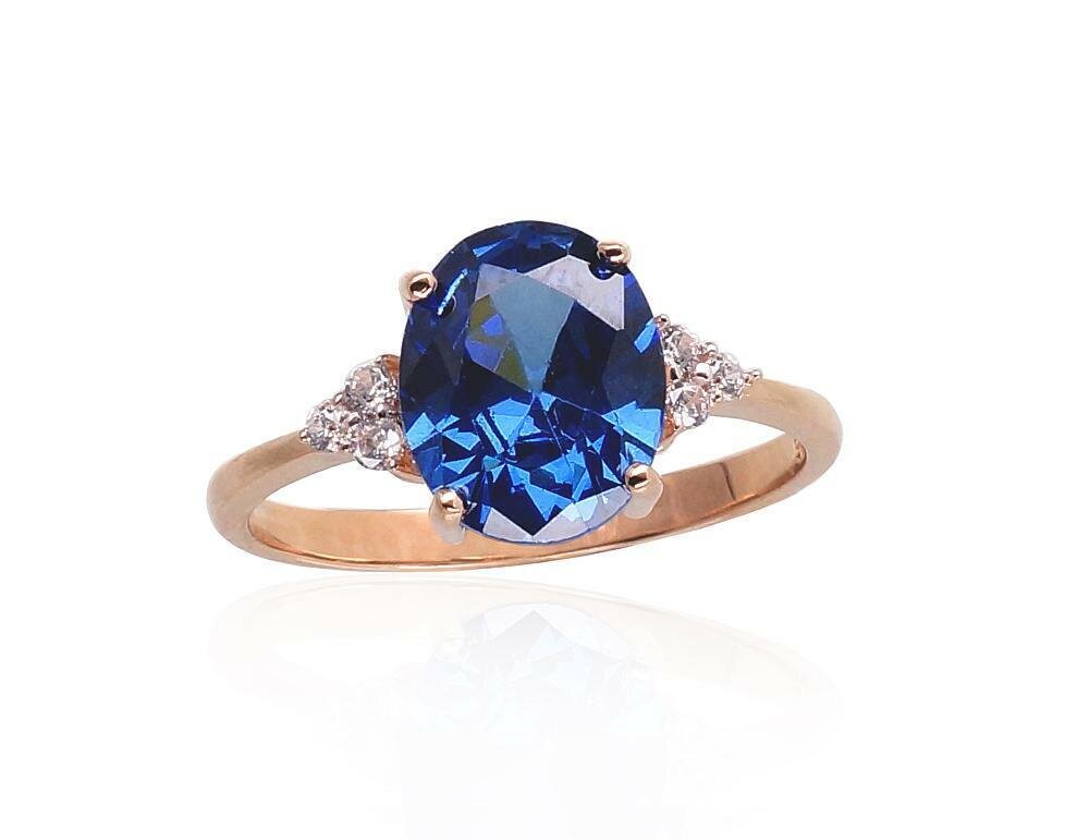 Moteriškas Žiedas, modelis mėlyna akute ADUM1100916