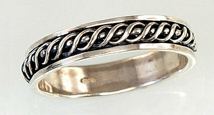 Sidabrinis Sutuoktuvių žiedas, ADUN 2100950(POx-Bk)