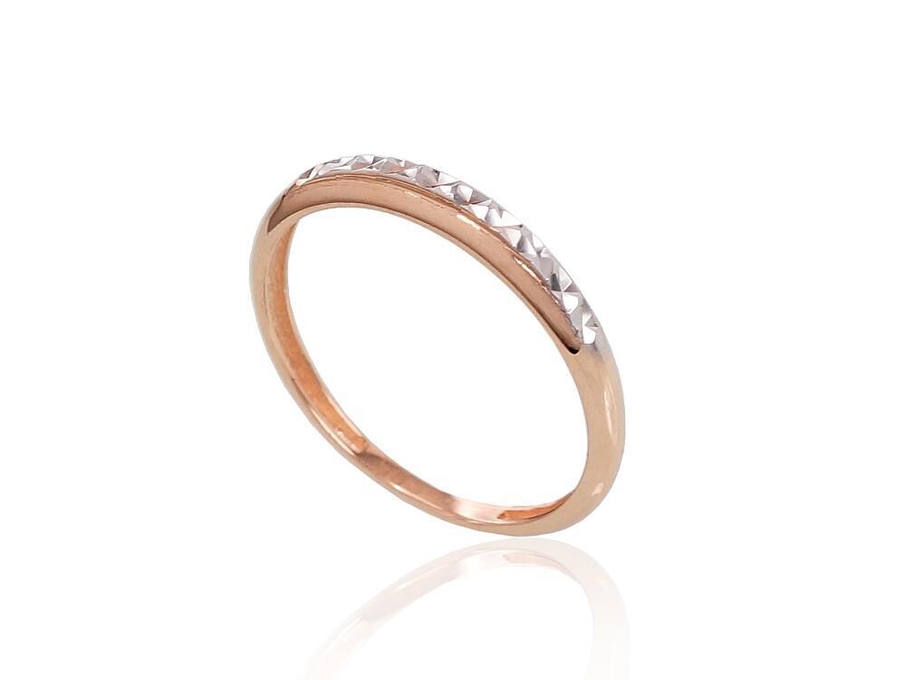 Auksinis moteriškas žiedas  ADUM1100709(Au-R+PRh-W)