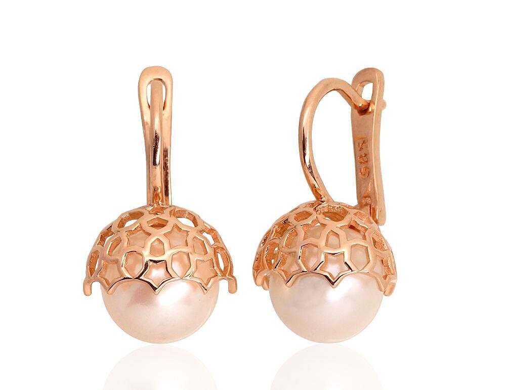 Auksiniai auskarai modelis su kulvituotais perlais, ADUN1201271(Au-R)_PE