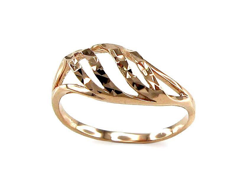 Auksinis žiedas moterims, 15.5 dydis, modelis ADUN1100067AuR,