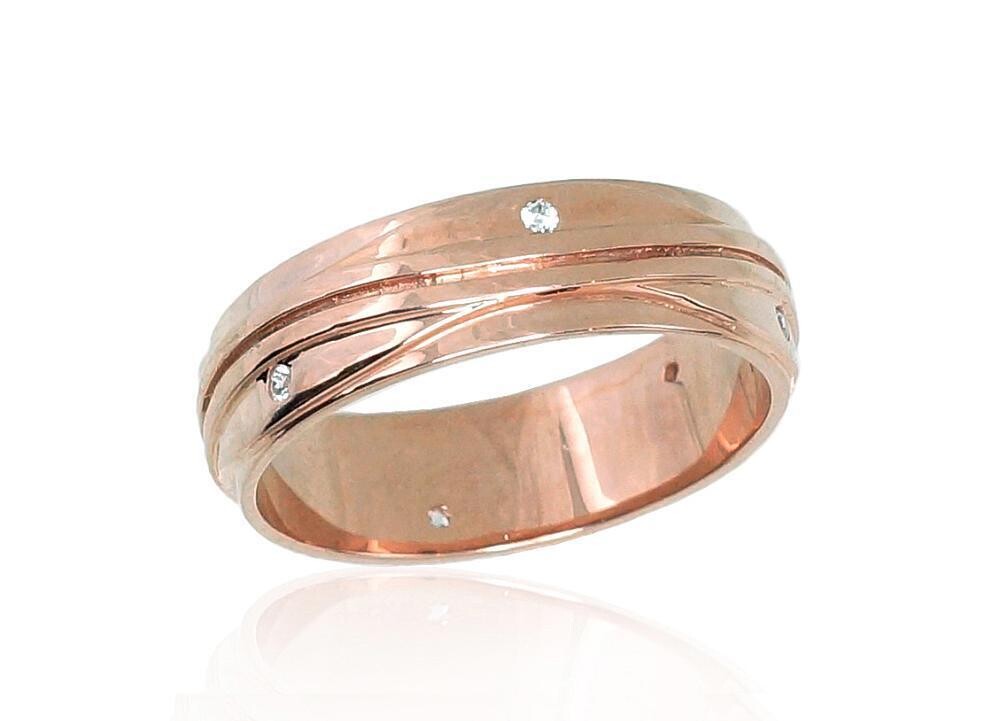 Grakštūs vestuviniai žiedai ADUN1100552AuRCZ, 6 mm pločio