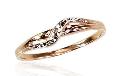 Klara - Auksinis žiedas moterims su baltu auksu