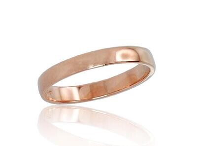 Auksinis klasikinis vestuvinis žiedas: 3 mm. pločio. Įvairūs dydžiai. Modelis ADUN1100542AuR