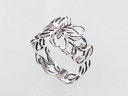 Žiedai, Moterims, Be akučių,, metalas Sidabras, praba 925, modelis 2100668(POx-Bk)