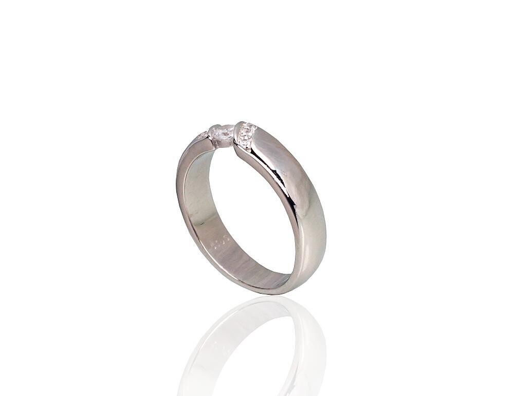 Sužadėtuvių žiedai, Moterims, Su akute, Cirkonai, metalas Sidabras, praba 925, modelis 2101797(PRh-…
