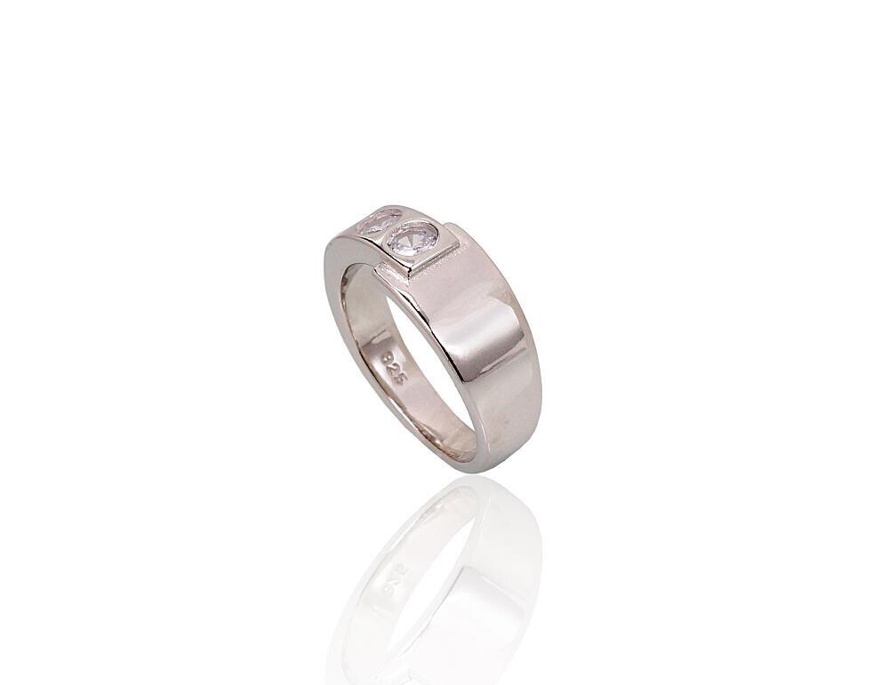 Žiedai, Moterims, Su akute, Cirkonai, metalas Sidabras, praba 925, modelis 2101712(PRh-Gr)_CZ