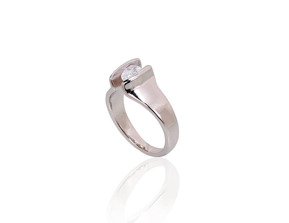 Žiedai, Moterims, Su akute, Cirkonai, metalas Sidabras, praba 925, modelis 2101711(PRh-Gr)_CZ, kaina 35 €