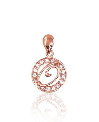 Gold Pendant, Letter O A1300136AuRCZ Gold Pendant, Letter O A1300136AuRCZ