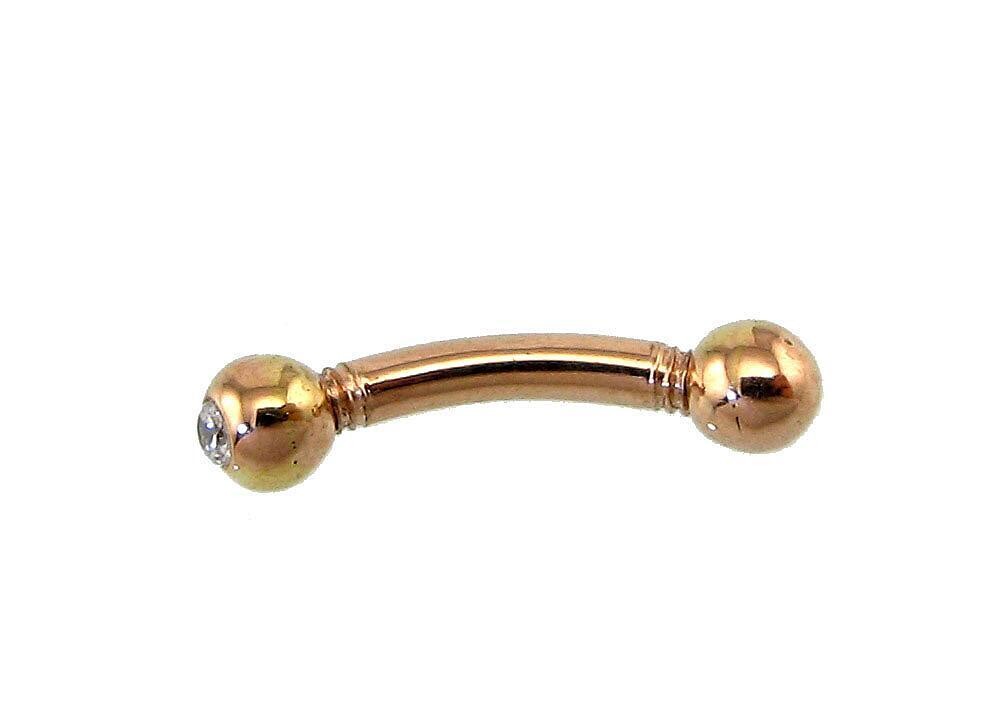 Auksinis auskaras į antakį, 13 mm, kaina nuo 80 eurų