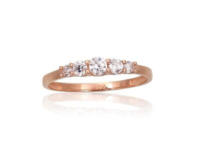 Prinsess S, minimalistinis auksinis žiedas ADUN1101071AuRCZ