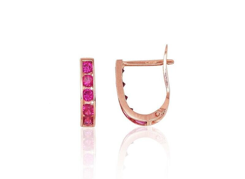 Gold earrings for women A1200001AuRCZRO