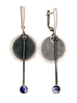 Silver Earrings A2203512MattPOxMattBkPLB