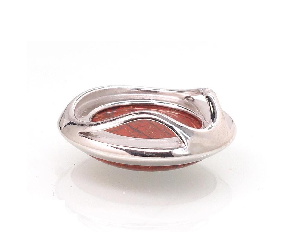 Pakabukas, Moterims, Su akute, Jaspis, metalas Sidabras, praba 925, modelis 2301856(PRh-Gr)_JA-BR