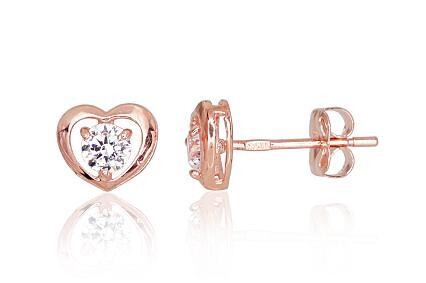 Gold Heart Earrings A1200480AuRCZ