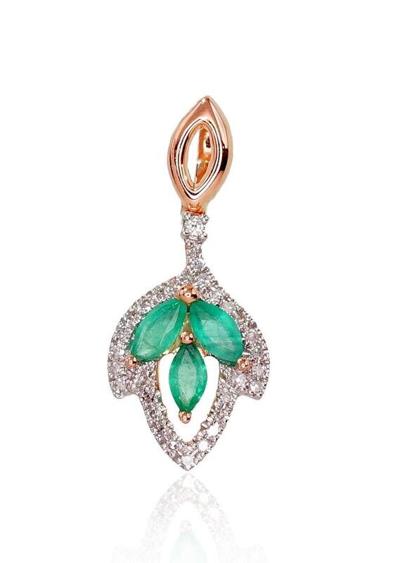 Gemstone pendant A1300414AuRPRhWDIEM