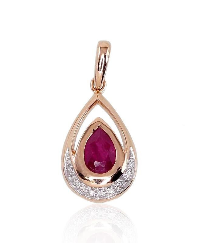 Gemstone pendant A1300527AuRPRhWDIRB