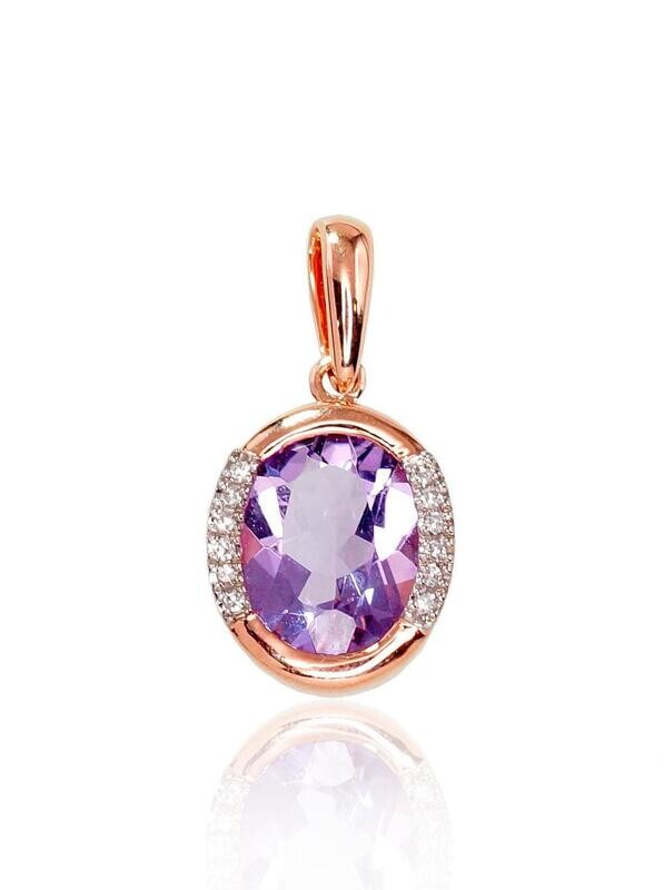Pendant with gemstone A1300413AuRPRhWDIAM