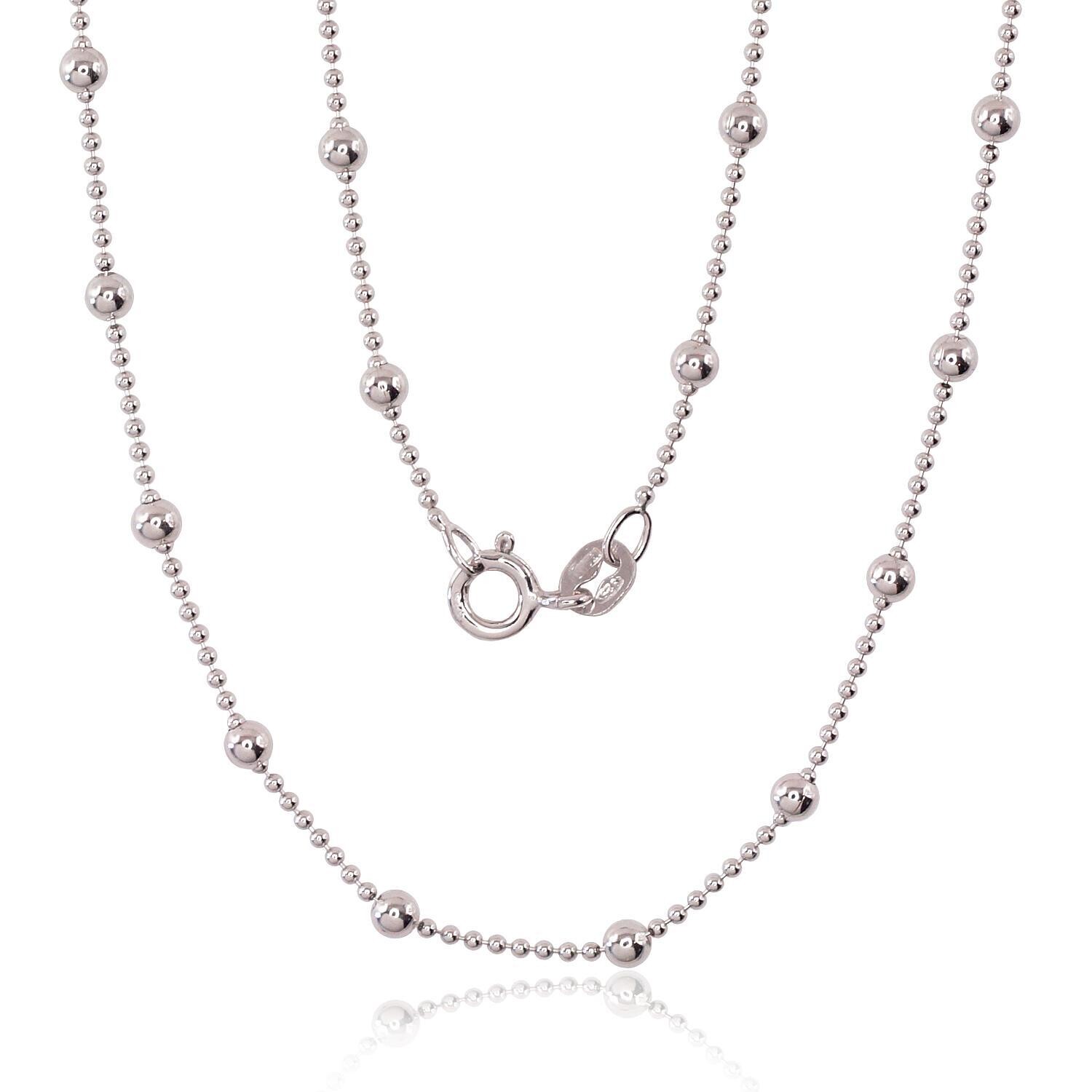 Sidabrinė grandinėlė Bead,  storis: 1-3 mm ADUN2400058PRhGr