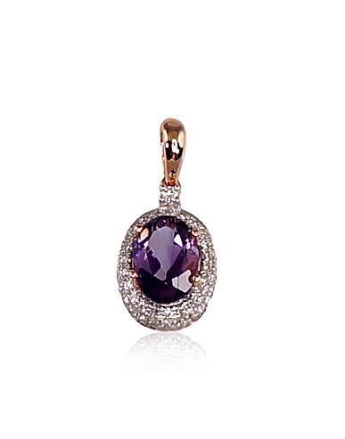 Gemstone pendant A1300264AuRPRhWDIAM