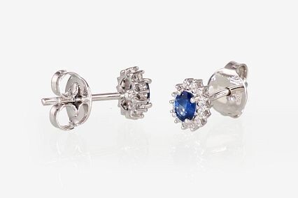 Diamond and Sapphire Earrings A1200249AuWDISA